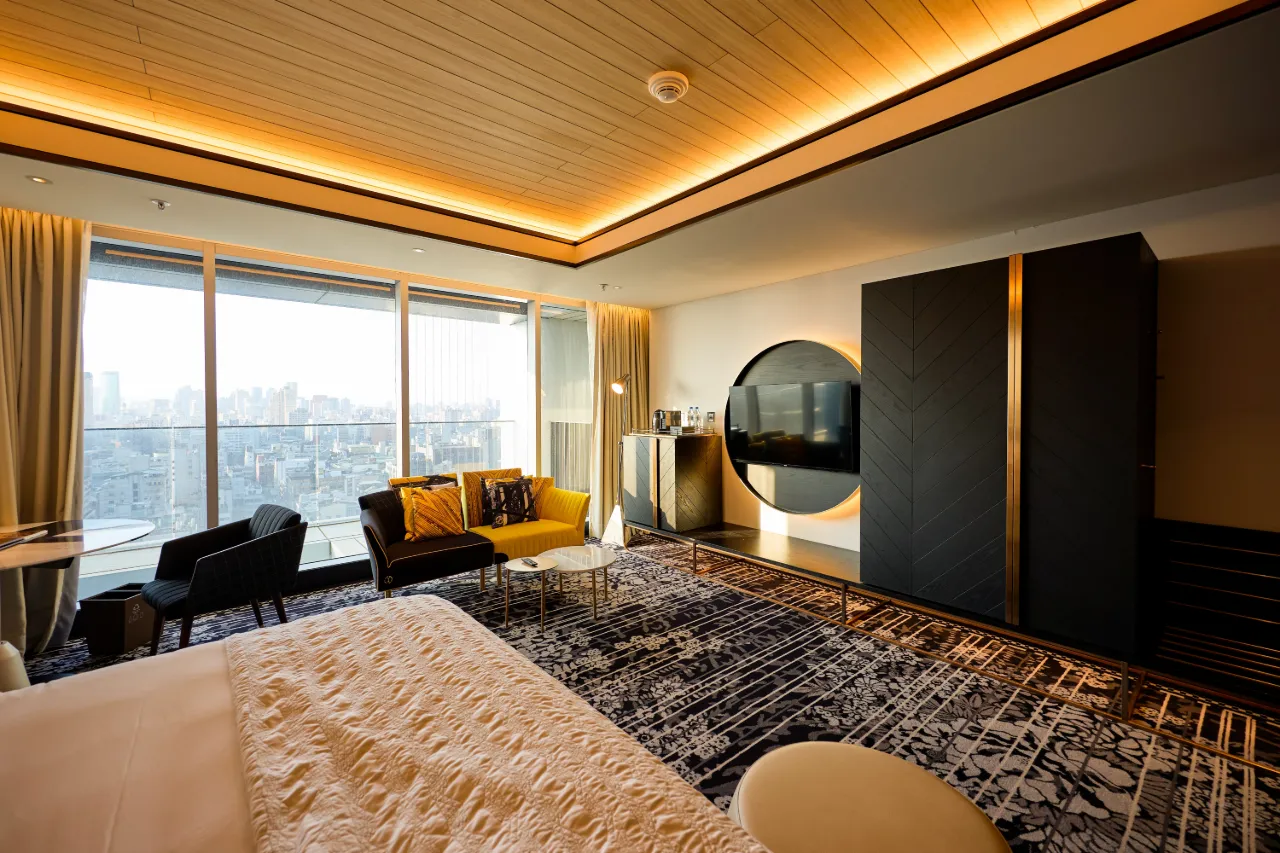 Interior of a premium hotel room
