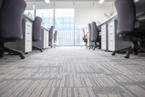 Modern office space with carpet tiles